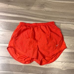 Nike Tempo Dry Running Shorts. Size M. Red. Gently used. No holes/stains.